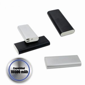 Batería portátil de metal, para carga de teléfonos, tablets, cámaras digitales, juegos, mp3, mp4. Incluye cable USB.
